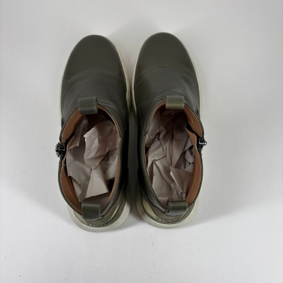 Vionic Brinkley Women's US 7.5 Olive Green Leather Camo Side Zip Sneaker Bootie - Picture 7 of 16